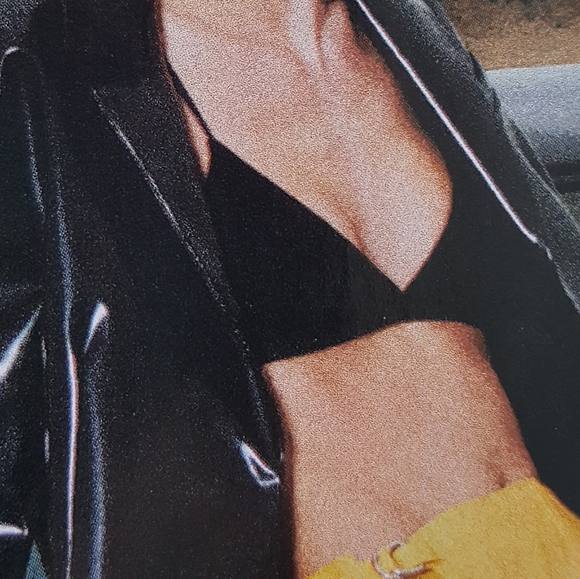Reversible Bikini Top African Cotton Size Med Blue Yellow Pattern - Picture 7 of 8